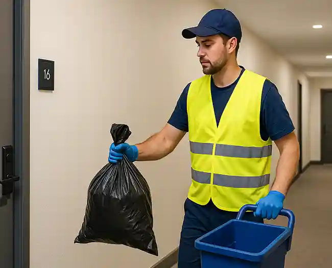 Our junk removal team helping a local customer